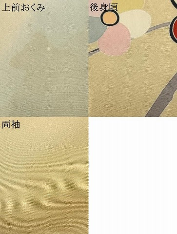 平和屋着物●豪華振袖　枝花文　暈し染め　正絹　逸品　AABK7951fy