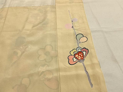 平和屋着物●豪華振袖　枝花文　暈し染め　正絹　逸品　AABK7951fy