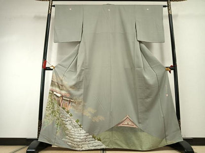 平和屋着物●豪華色留袖　作家物　寂光院　暈し染め　金彩　正絹　逸品　AABK7953fy