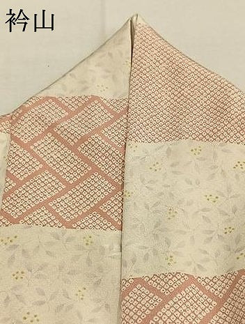 平和屋着物●上質な小紋　市松文様　正絹　逸品　AABK7964fy