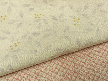 平和屋着物●上質な小紋　市松文様　正絹　逸品　AABK7964fy