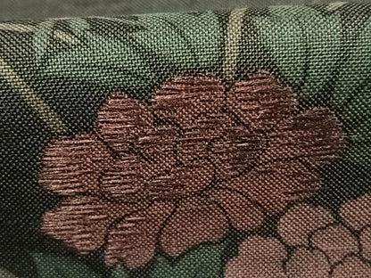 平和屋着物●訪問着　紬地　刺繍　花蝶文　正絹　逸品　AABK7966fy