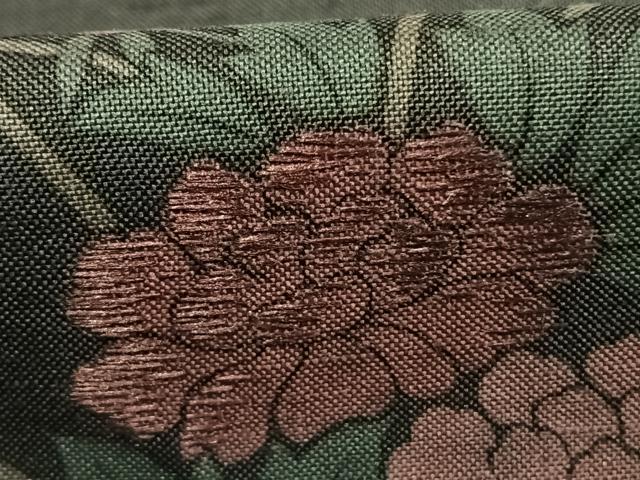 平和屋着物●訪問着　紬地　刺繍　花蝶文　正絹　逸品　AABK7966fy