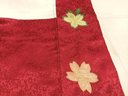 平和屋着物●豪華振袖　駒刺繍　扇面花文　金糸　金彩　正絹　逸品　未使用　AABK7969fy