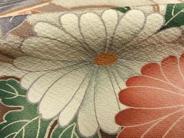 平和屋着物●豪華振袖　草花文　暈し染め　金彩　さが美扱い　正絹　逸品　AABK7971fy