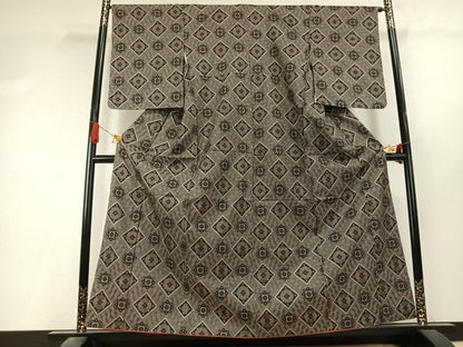 平和屋着物●本場大島紬　龍郷絣　正絹　逸品　未使用　AABK7981fy