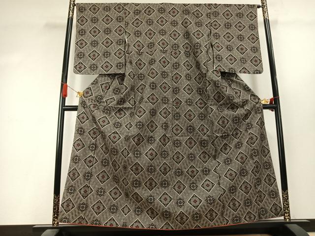 平和屋着物●本場大島紬　龍郷絣　正絹　逸品　未使用　AABK7981fy