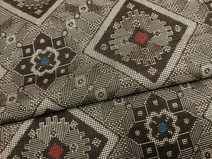平和屋着物●本場大島紬　龍郷絣　正絹　逸品　未使用　AABK7981fy