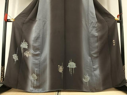 平和屋着物●金彩友禅　卓越技能者・名工・和田光正　訪問着　吉祥花文　暈し染め　銀彩　正絹　逸品　未使用　AABK7983fy