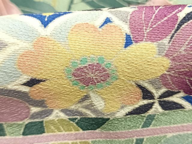 平和屋着物●本加賀友禅作家　三浦江子　色留袖　草花文　正絹　逸品　AABK7989fy