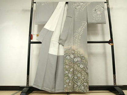 平和屋着物●訪問着　作家物　絞り　辻が花　暈し染め　正絹　逸品　AABK7990fy