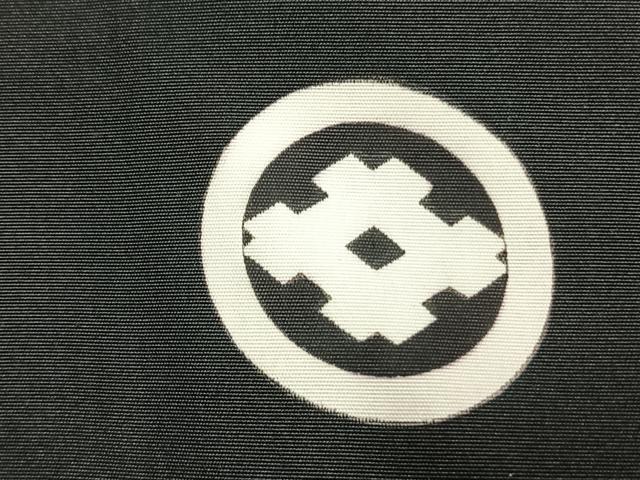 平和屋着物●男性 黒紋付 羽織セット 正絹 逸品 AABK7991fy