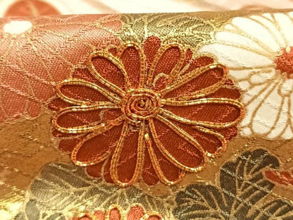 平和屋着物●十日町老舗ブランド　吉澤友禅　吾妻徳穂　訪問着　駒刺繍　雪輪花文　金彩　正絹　逸品　未使用　AABK7992fy