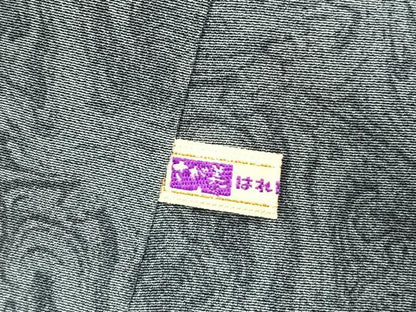 平和屋着物●上質な小紋　寄せ小紋柄　墨流し文様　暈し染め　さが美扱い　丹後ちりめん　反端付き　正絹　逸品　AABK7993fy