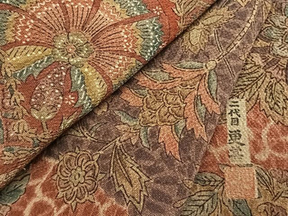 平和屋着物●二代目更甚　江戸更紗　小紋　更紗花文　鬼しぼ縮緬　近鉄百貨店扱い　正絹　逸品　未使用　AABK7999fy