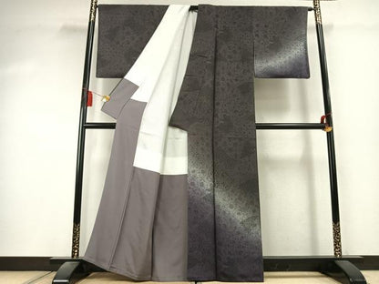 平和屋着物●訪問着　更紗花鳥文　暈し染め　正絹　逸品　AABK8000fy