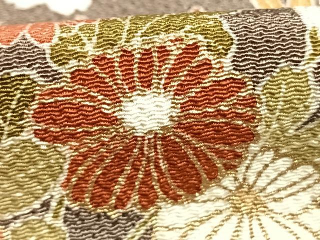平和屋着物●訪問着　草花文　金彩　鬼しぼ縮緬　正絹　逸品　AABK8001fy