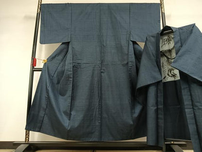 平和屋着物●男性　本場大島紬　アンサンブル　100亀甲　総詰め　正絹　逸品　AABK8002fy
