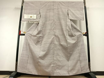 平和屋着物●紅花紬　米沢　霞文　反端付き　正絹　逸品　AABK8003fy