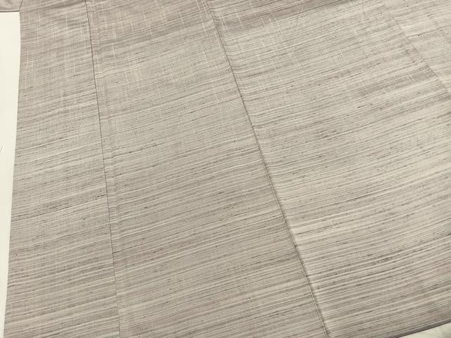 平和屋着物●紅花紬　米沢　霞文　反端付き　正絹　逸品　AABK8003fy