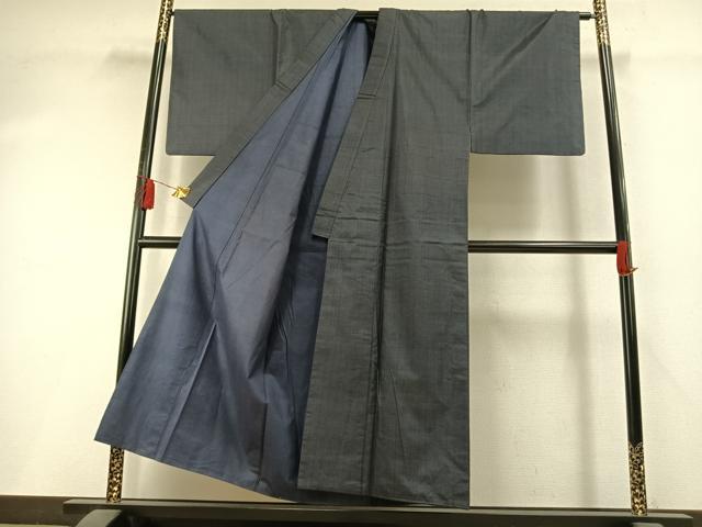 平和屋着物●男性　本場大島紬　アンサンブル　格子　正絹　逸品　AABK8004fy
