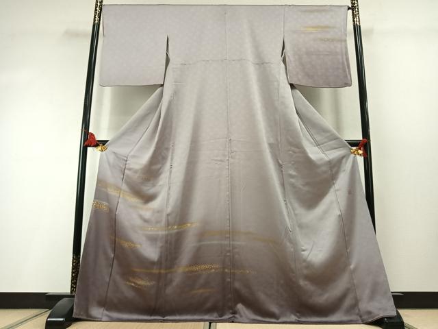 平和屋着物●人間国宝　福田喜三郎　訪問着　霞文　暈し染め　正絹　逸品　AABK8007fy