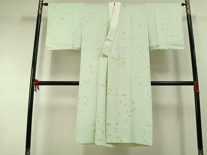 平和屋着物●長襦袢　無双仕立て　舞花文　金彩　半衿刺繍　正絹　逸品　AABK8010fy