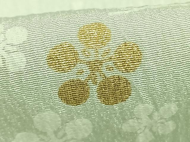 平和屋着物●長襦袢　無双仕立て　舞花文　金彩　半衿刺繍　正絹　逸品　AABK8010fy