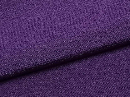 平和屋着物●上質な色無地　本紫色　鬼しぼ縮緬　正絹　逸品　AABK8012fy