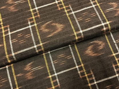 平和屋着物●国指定重要無形文化財　本場久米島紬　手織　正絹　逸品　未使用　AABK8014fy