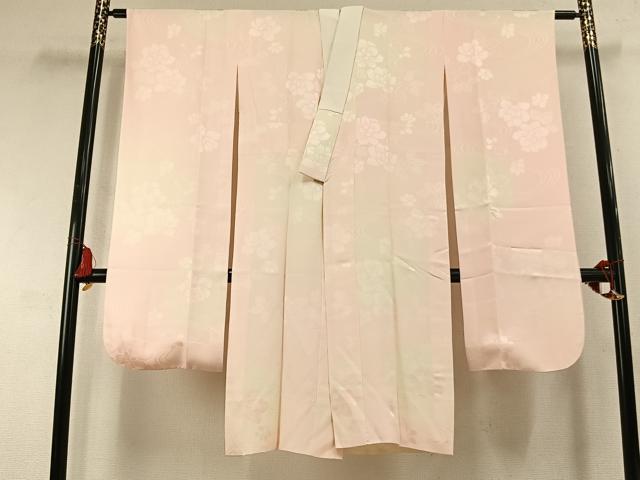 平和屋着物●振袖用長襦袢　袷　草花地紋　暈し染め　正絹　逸品　AABK8015fy