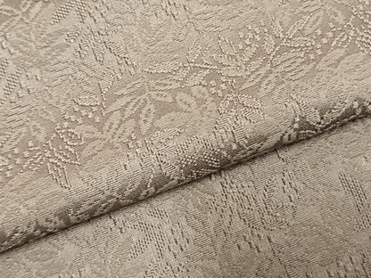 平和屋着物●上質な色無地　南天地紋　利休白茶色　正絹　逸品　AABK8018fy