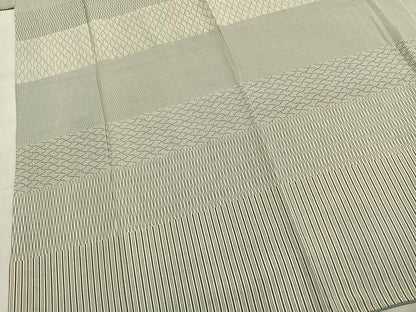 平和屋着物●寺山存男　江戸小紋　訪問着　横段文　正絹　逸品　AABK8022fy