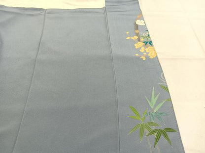 平和屋着物●訪問着　友禅　作家物　枝花文　暈し染め　正絹　逸品　AABK8023fy