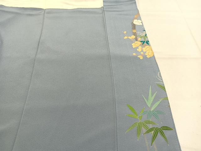 平和屋着物●訪問着　友禅　作家物　枝花文　暈し染め　正絹　逸品　AABK8023fy