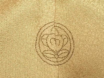 平和屋着物●訪問着　刺繍　草花文　暈し染め　金糸　金彩　やまと誂製　正絹　逸品　AABK8026fy
