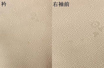 平和屋着物●訪問着　総刺繍　御所車花文　暈し染め　正絹　逸品　AABK8028fy