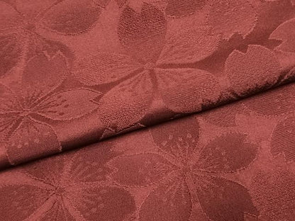 平和屋着物●豪華振袖　色無地　桜尽くし地紋　浅蘇芳色　正絹　逸品　AABK8030fy