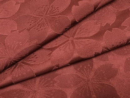 平和屋着物●豪華振袖　色無地　桜尽くし地紋　浅蘇芳色　正絹　逸品　AABK8030fy