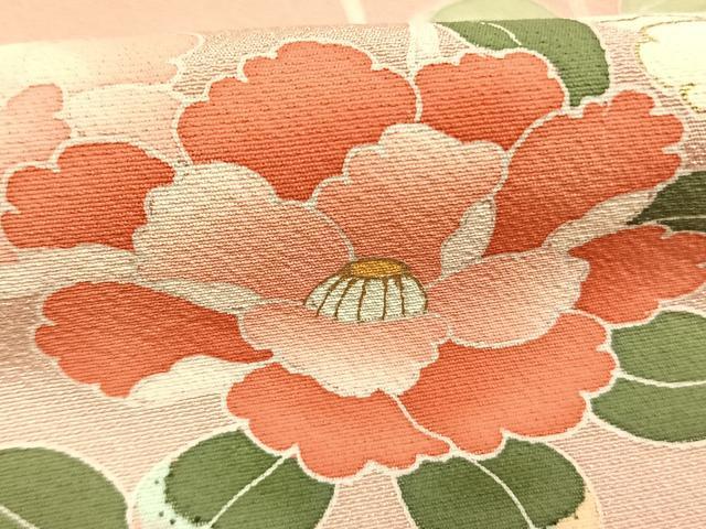 平和屋着物●訪問着　友禅　草花文　暈し染め　金彩　正絹　逸品　AABK8032fy