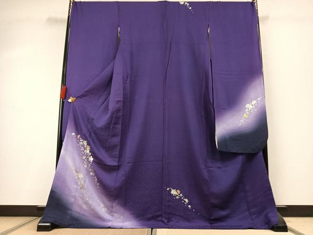 平和屋着物●豪華振袖　舞花文　暈し染め　金銀彩　やまと誂製　正絹　逸品　AABK8034fy