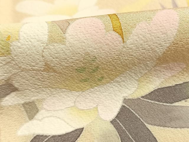 平和屋着物●京加賀友禅　百貫石峰　訪問着　草花文　正絹　逸品　AABK8044fy