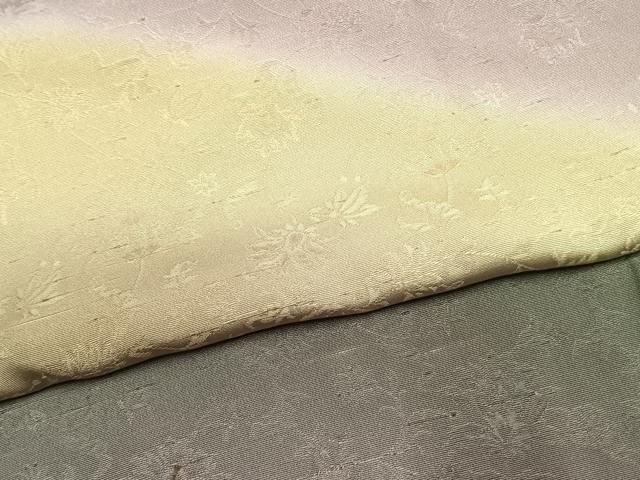 平和屋着物●京の名門　友禅　染の北川　訪問着　草花地紋　暈し染め　反端付き　正絹　逸品　AABK8047fy