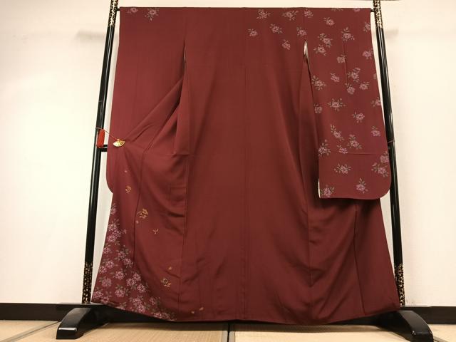 平和屋着物●豪華振袖　草花文　正絹　逸品　AABK8050fy