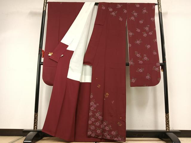 平和屋着物●豪華振袖　草花文　正絹　逸品　AABK8050fy