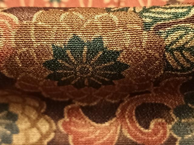 平和屋着物●上質な小紋　型染め　花鳥文　暈し染め　正絹　逸品　AABK8053fy