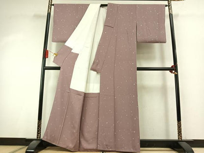 平和屋着物●伝統工芸士　光擴　小紋　伊勢型　鈴　反端付き　正絹　逸品　AABK8055fy