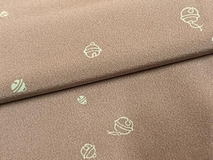 平和屋着物●伝統工芸士　光擴　小紋　伊勢型　鈴　反端付き　正絹　逸品　AABK8055fy