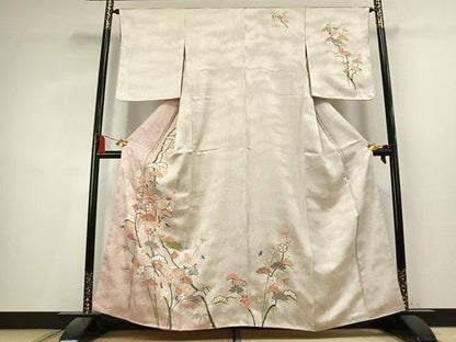 平和屋着物●訪問着　松竹梅　金銀彩　正絹　逸品　未使用　AABK8059fy