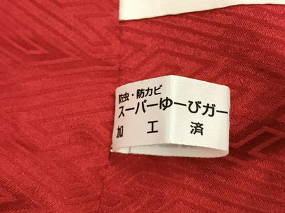 平和屋着物●豪華振袖　総絞り　駒刺繍　舞花文　黒地　金彩　正絹　逸品　AABK8062fy